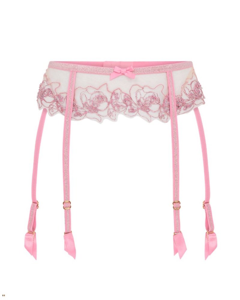 Agent Provocateur Lindie Women\'s Suspenders Pink | TQUBXSJ-64