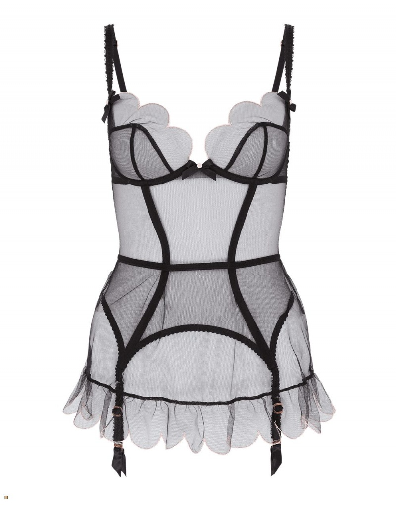 Agent Provocateur Lorna Basque Women\'s Corset Black | SZGAHQO-42