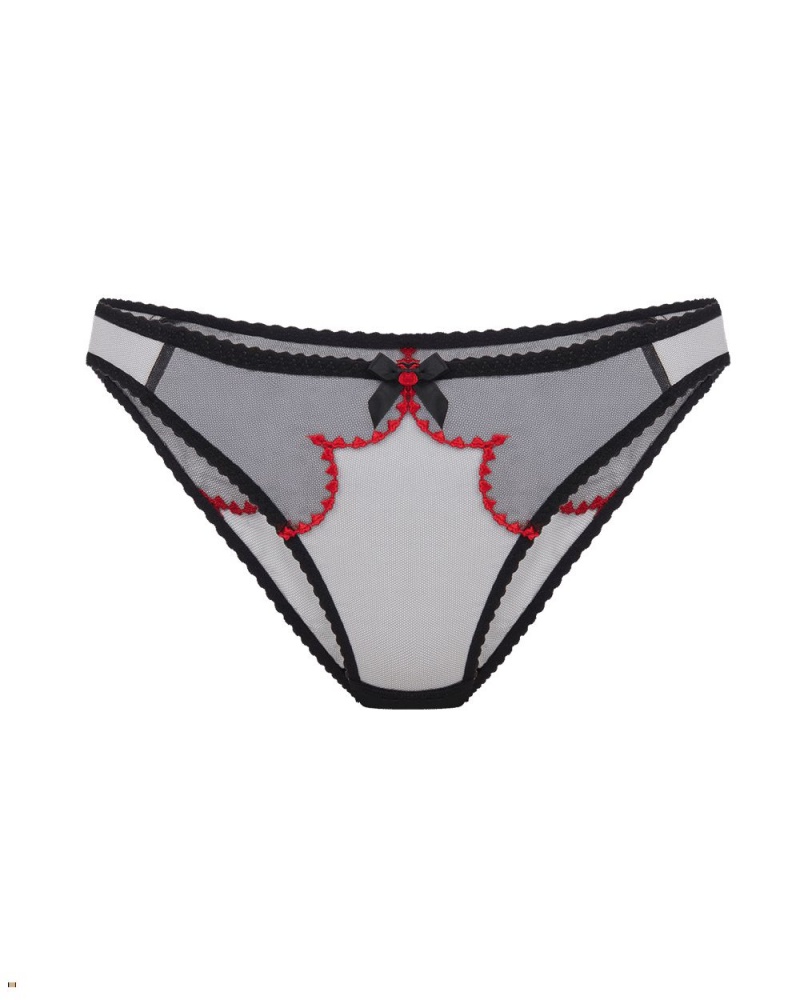 Agent Provocateur Lorna Heart Women\'s Brief Black Red | XDKFSUM-95