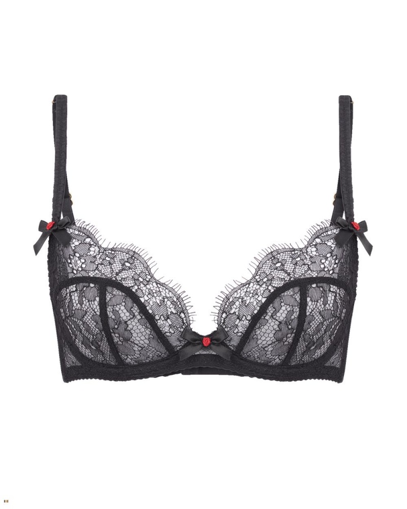 Agent Provocateur Lorna Lace Plunge Underwired Women\'s Bras Black | OFEDBAV-10