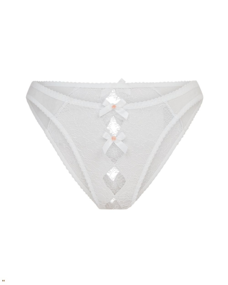 Agent Provocateur Lorna Lace Women\'s Ouvert White | YLDEVTW-86