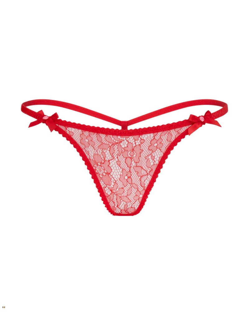 Agent Provocateur Lorna Lace Women\'s Thong Red | HZVJEPU-38