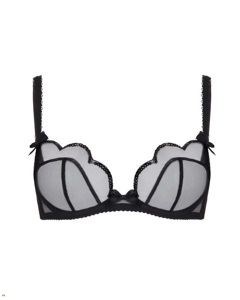 Agent Provocateur Lorna Party Plunge Underwired Women\'s Bras Black | JVWGYBP-24