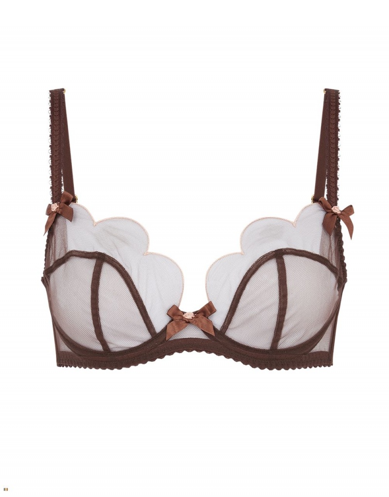 Agent Provocateur Lorna Plunge Underwired Women\'s Bras Brown | PHDQWMR-75