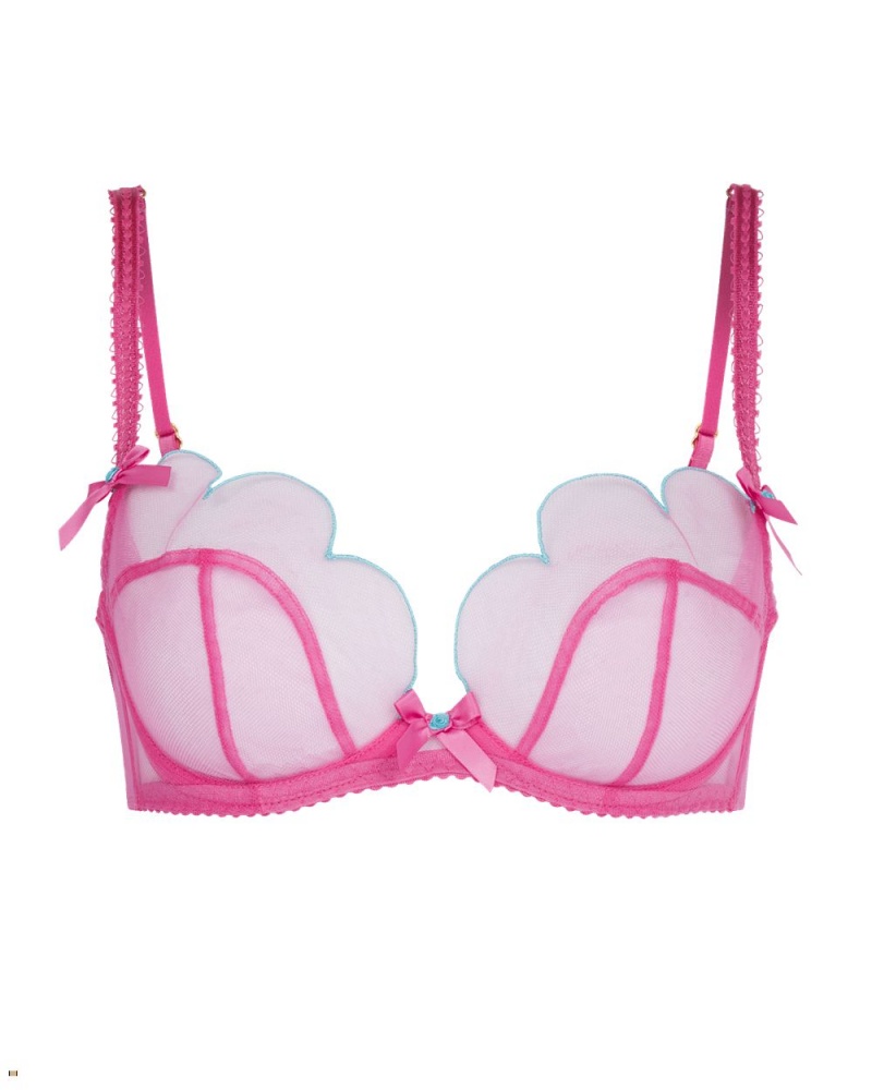 Agent Provocateur Lorna Plunge Underwired Women\'s Bras Pink | LVHQCRS-61