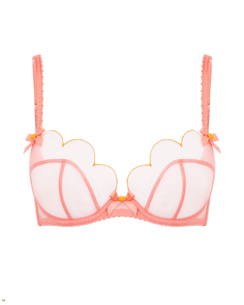 Agent Provocateur Lorna Plunge Underwired Women\'s Bras Coral | TMAPRGO-94