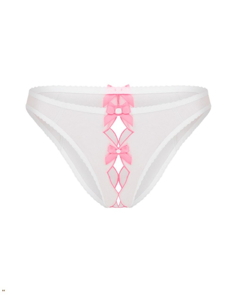 Agent Provocateur Lorna Women\'s Ouvert White Pink | MXOYAPG-57