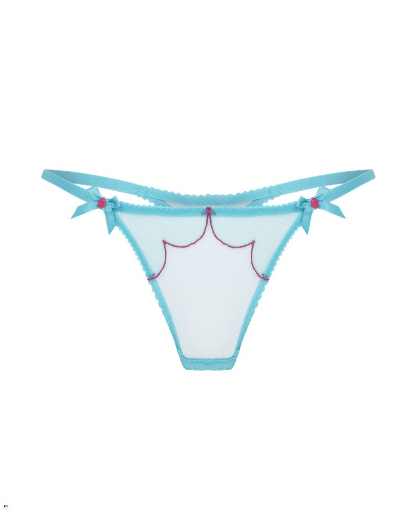 Agent Provocateur Lorna Women\'s Thong Turquoise Pink | XIOYKLT-51