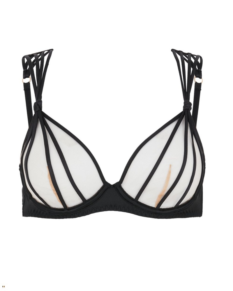 Agent Provocateur Ozara Plunge Underwired Women's Bras Black | LFVMCUZ-37