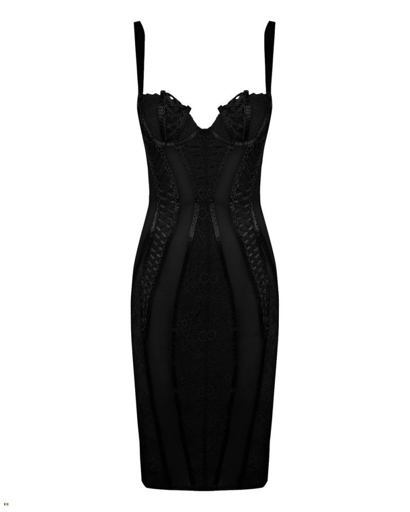 Agent Provocateur Peachy Women\'s Dresses Black | XCMINTB-73