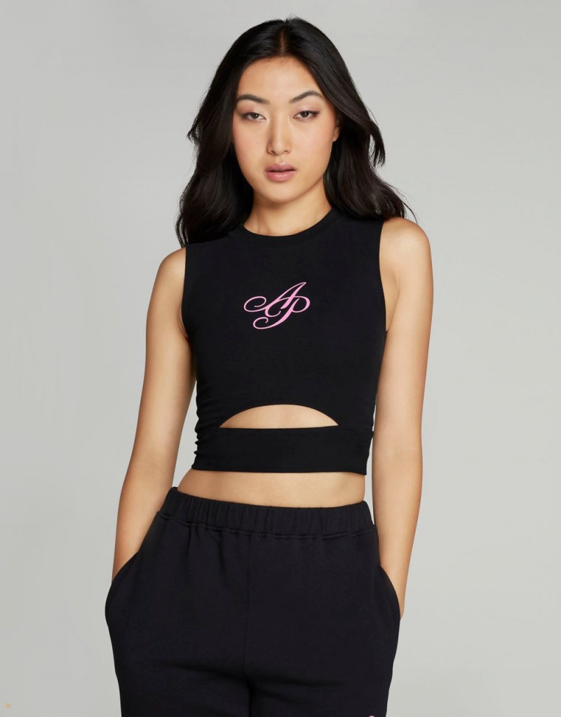 Agent Provocateur Rayley Crop Women's Tops Black | ABQOTWV-01