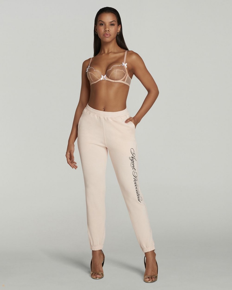 Agent Provocateur Rayley Jogger Women's Pants Beige | INJPGDM-39