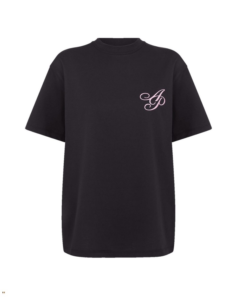 Agent Provocateur Rayley Women\'s T-Shirts Black | HIOBNSL-18