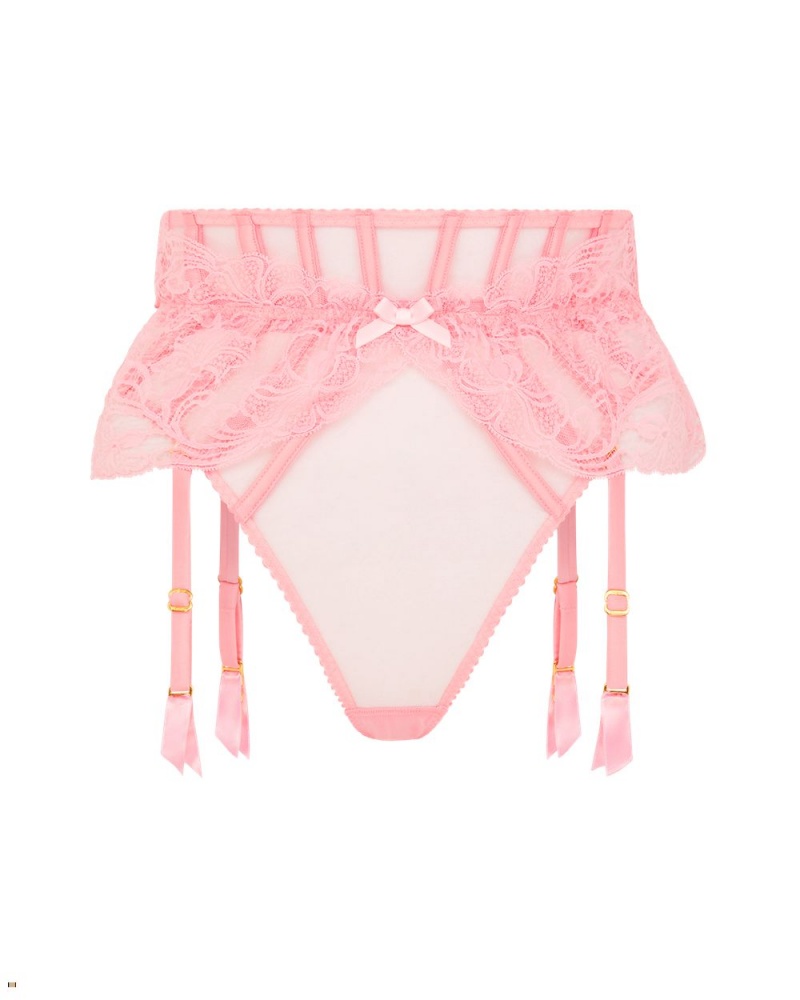 Agent Provocateur Rozlyn Suspender Women\'s Thong Pink | IOJZEDF-97