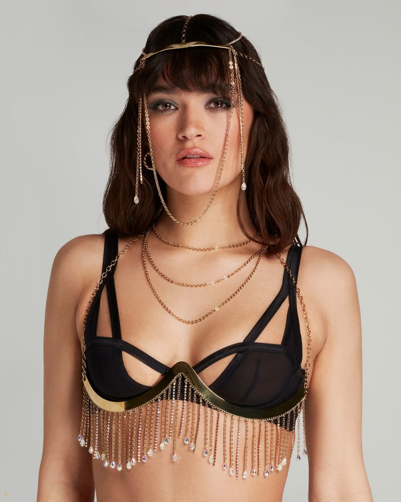 Agent Provocateur Sianna Chain Bra Women's Jewellery Gold | PKGXYAU-78