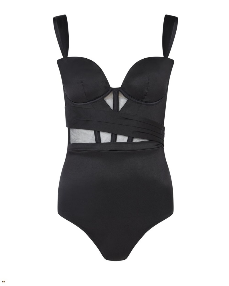 Agent Provocateur Thoria Body Women\'s Playsuits Black | HRXWNVL-51