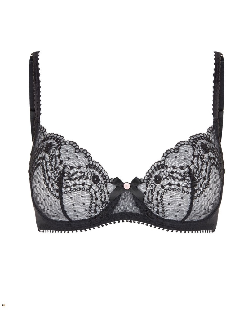 Agent Provocateur Yuma Plunge Underwired Women\'s Bras Black | HIYSOCU-19